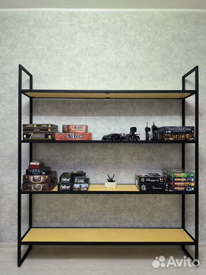 Стеллаж (полка) для настольных игр лофт