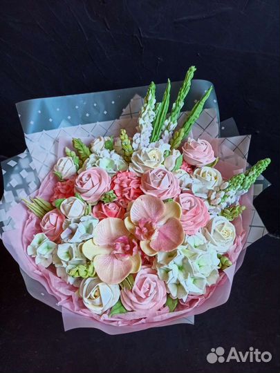 Букет цветов из зефира шоколада вкусный подарок