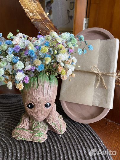 Фигурка грут, марвел, кашпо, на подарок
