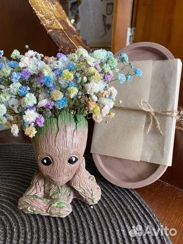 Фигурка грут, марвел, кашпо, на подарок