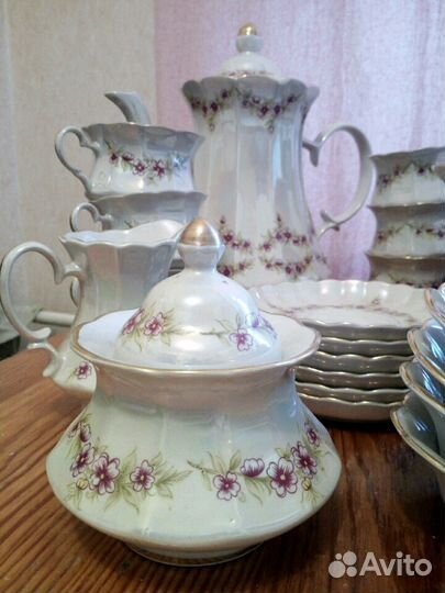 Чайный столовый сервис набор на шесть персон