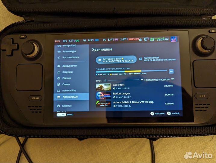 Steam Deck 256gb+SD 256gb+док станция