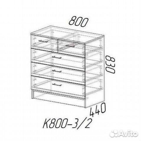 Комод К800 3/2