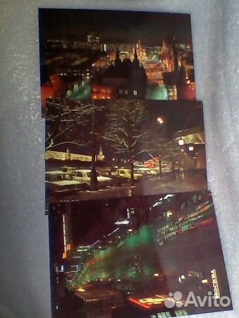 Москва ночная 1985г+Открытки набор СССР