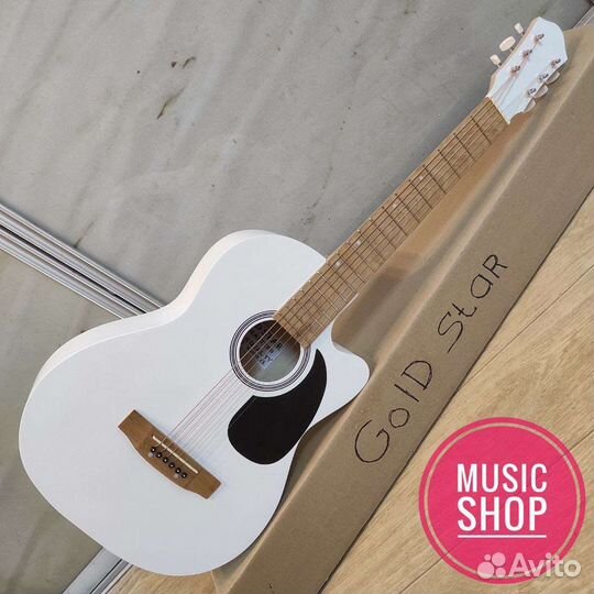 Гитара новая акустическая широкий гриф