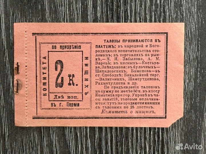 2 копейки Пермь, по призрению нищих, Состояние