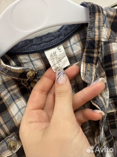 Рубашка hm 9/12m