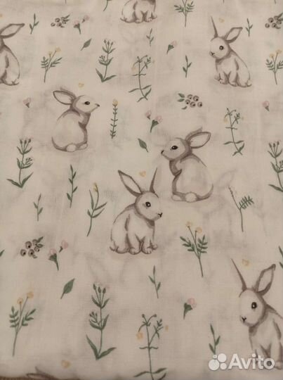 Муслиновый плед 100х 132см + 1 пеленка