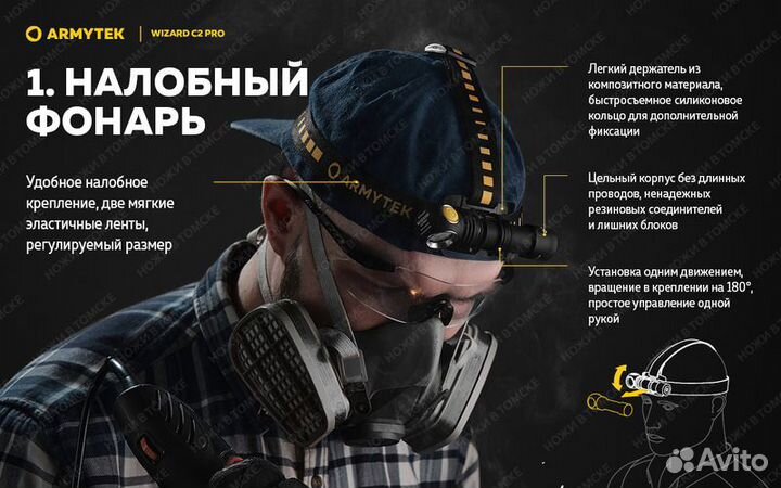 Фонарик Armytek Wizard C2 Pro Magnet USB