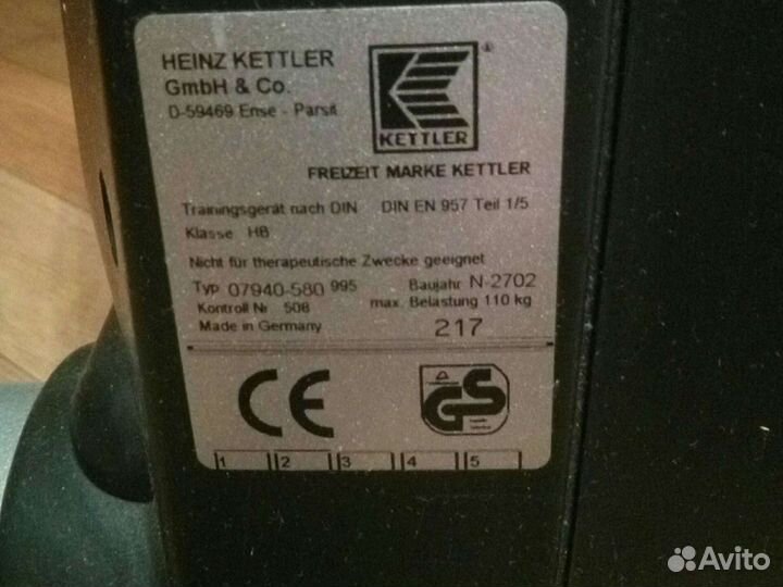 Тренажер велосипед бу kettler. Made in Germany