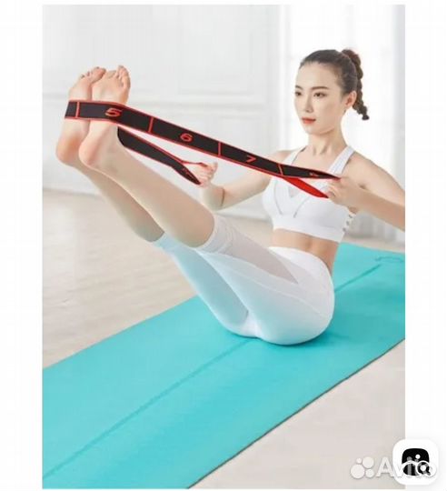 Резинка лента эспандер для фитнеса, растяжки, йоги