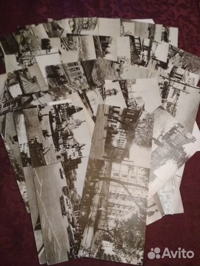 Набор открыток фото Москва старая и Москва новая