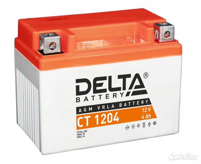 Аккумулятор delta CT 1204 4 Ач 50 A (EN) 12V