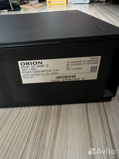 Видеомагнитофон orion N688R япония с пультом