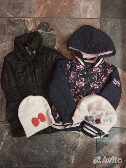 Куртки на девочку пакетом 108-116 см