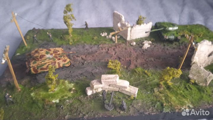 Диорама танковая битва