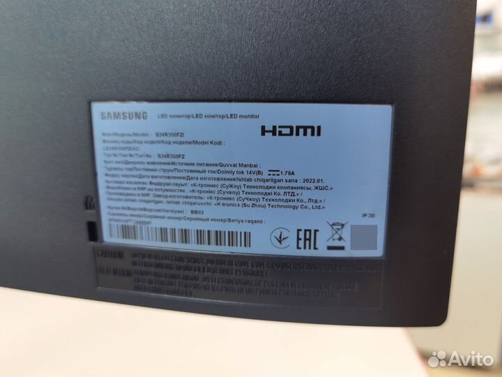 Брендовый монитор Samsung 24 дюйма Full HD (пк)