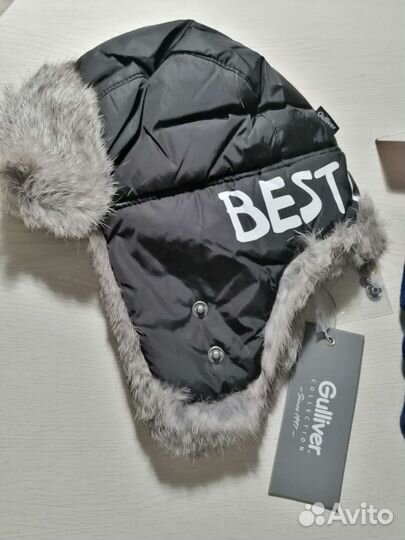 Шапка зимняя Gulliver c натуральным мехом