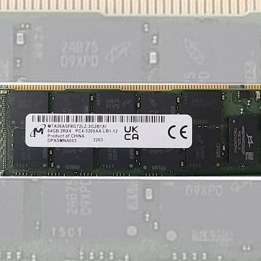 [MTA36ASF8G72LZ-3G2] Lrdimm Ecc 64gb 3200 Micron Mta36asf8g72lz-3g2