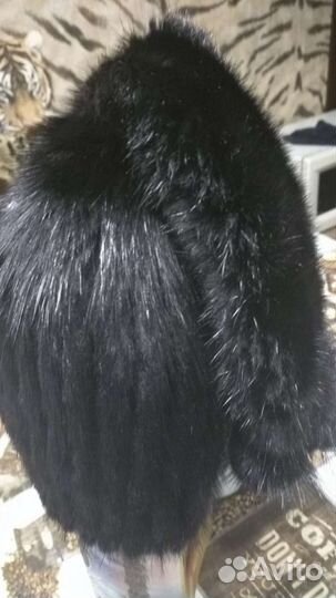 Шапка норковая на вязаной основе