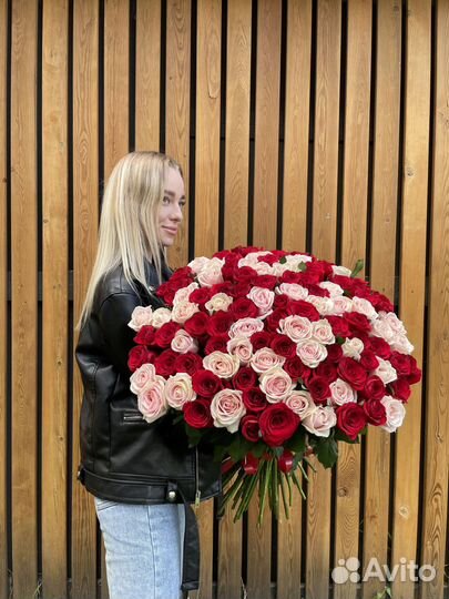 Букет голландских роз 101 шт