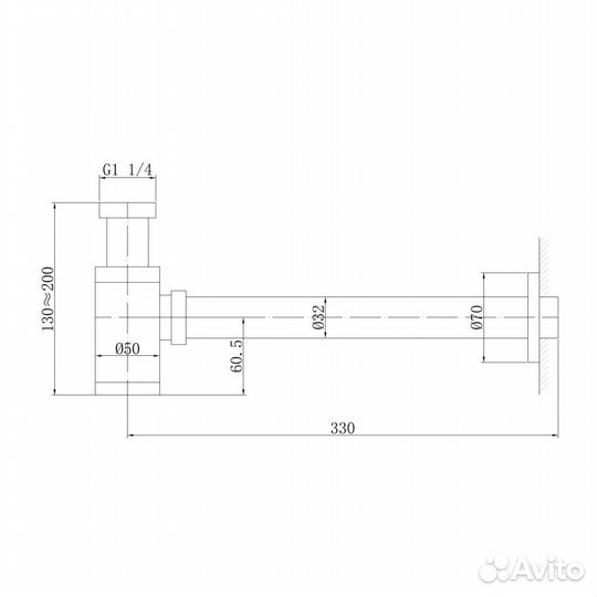Сифон для раковины Abber AF0030NG никель