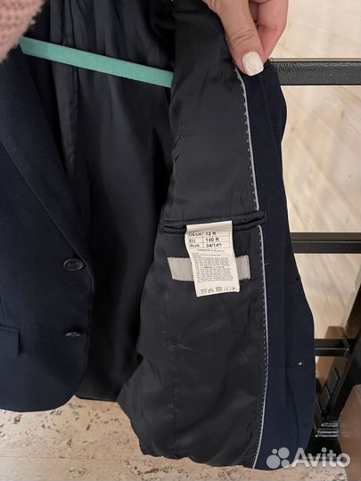 Пиджак школьный 140 синий