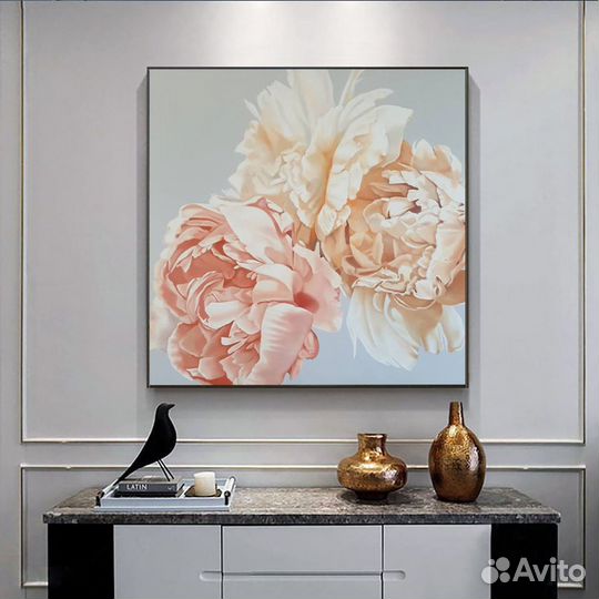 Букет нежных цветов. Картина маслом на холсте