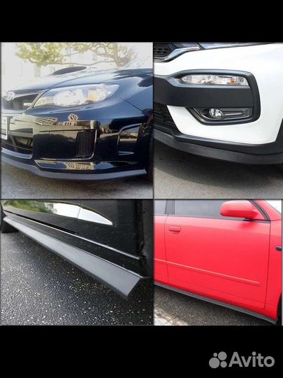 Универсальная резиновая губа на бампер и пороги