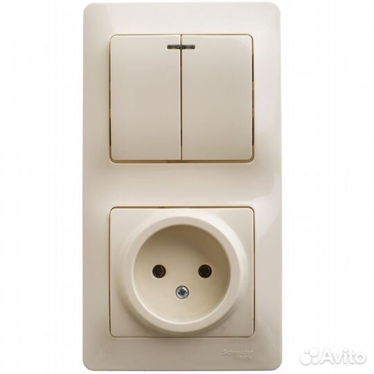 Выключатель Schneider Electric Glossa двухклавишны