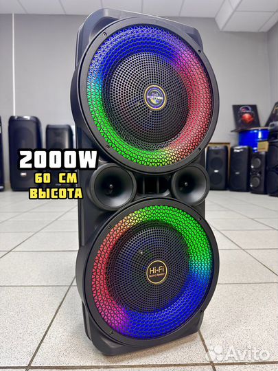 Портативная колонка большая 2000W