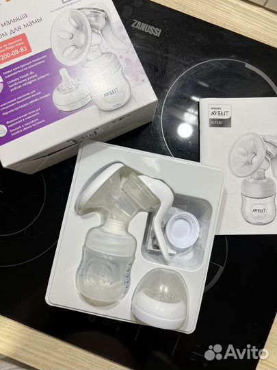 Молокоотсос ручной avent с принадлежностями