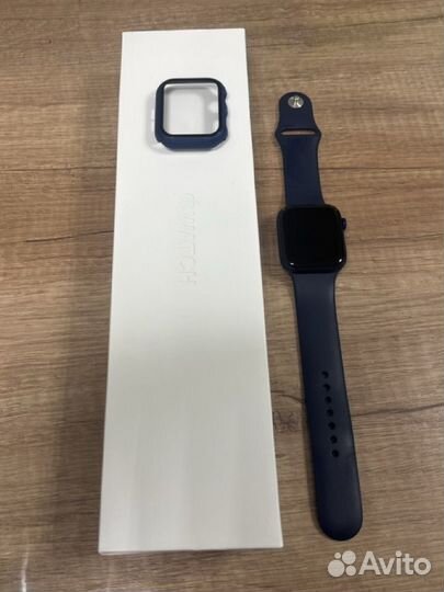 Часы apple watch 7 45 mm blue