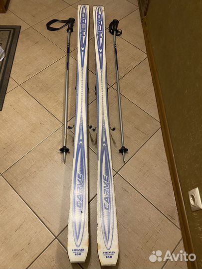 Горные лыжи head 180 + ботинки dolomite 28,5