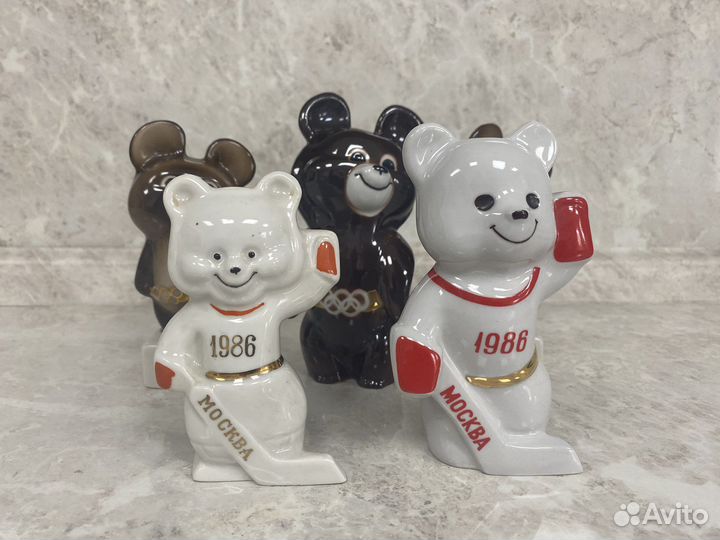 Олимпийский мишка, фарфор лфз и дфз