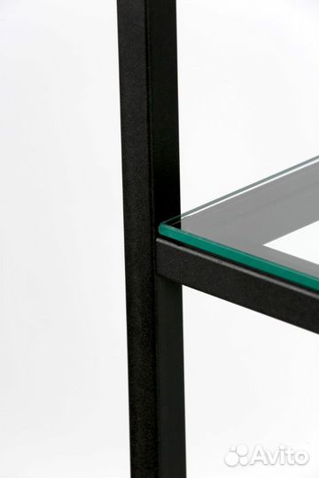 Стеллаж для одежды aс2260-08-Ч со стеклом 220х60х4