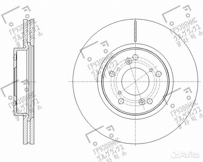 Диск тормозной вентилируемый, gbrake (Япония) GR-2