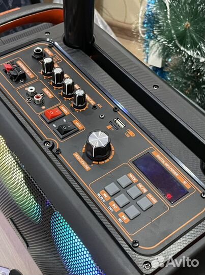 Блютуз колонка мощная караоке fm aux bt