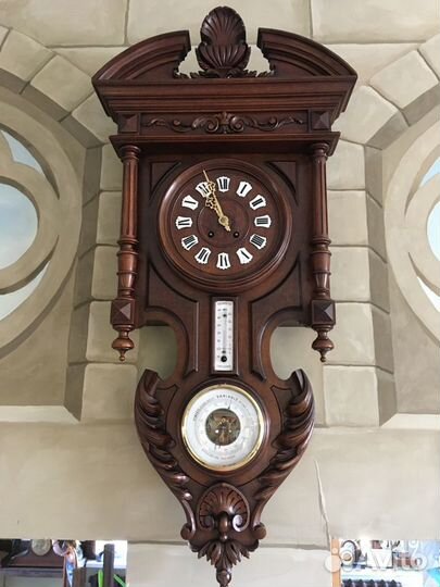 Старинные часы+барометр+термом.Франция 19 век