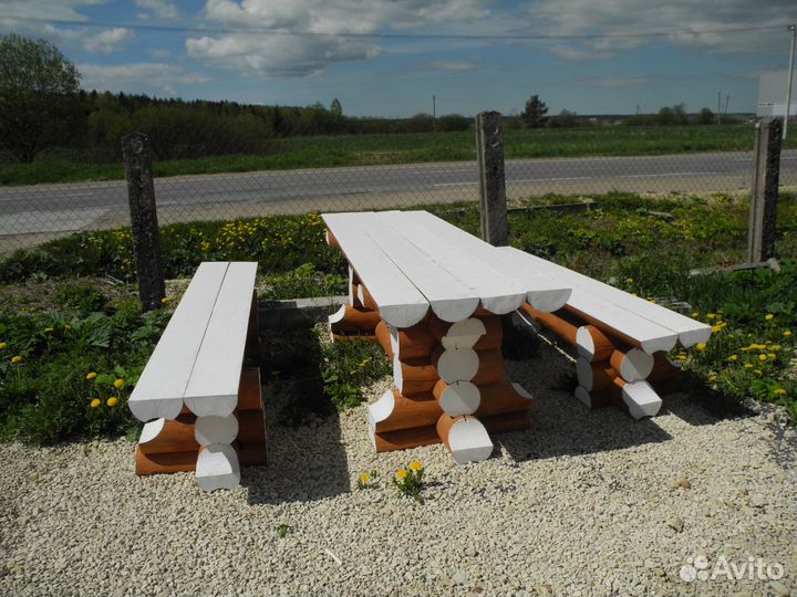 Сруб Дачной мебели из оцилиндрованного бревна