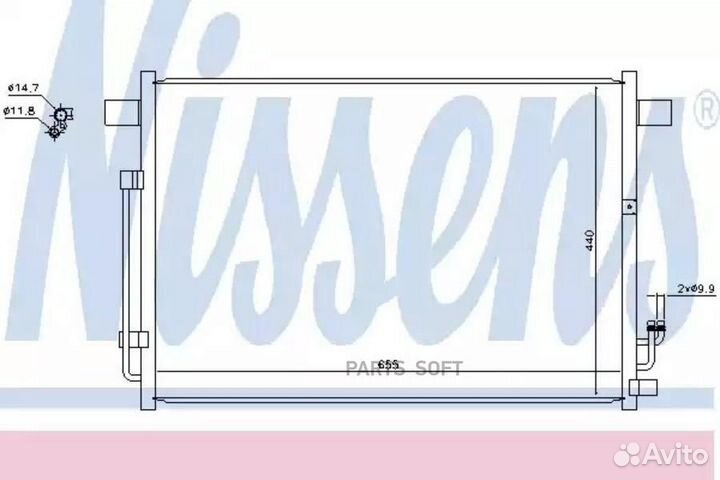 Радиатор кондиционера nissan murano (2008) 3.5 cvt