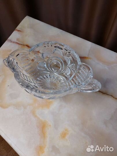 Конфетница хрустальная