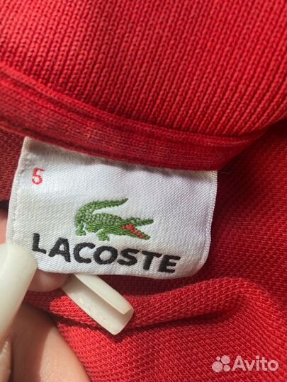 Футболка поло lacoste красное