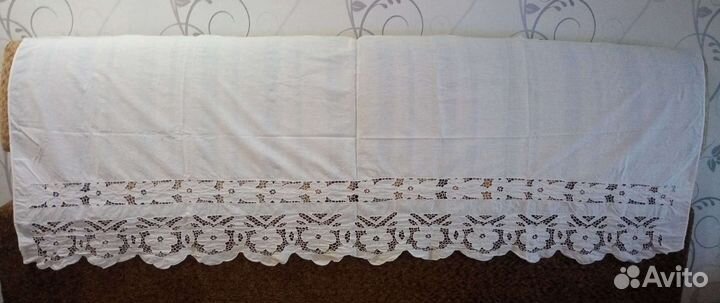 Рушник, подзор, занавески ручная вышивка старинные