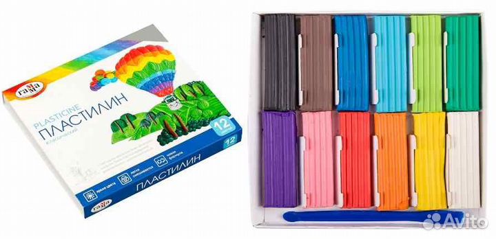 Пластилин: наборы, цвета поштучно, стеки для лепки
