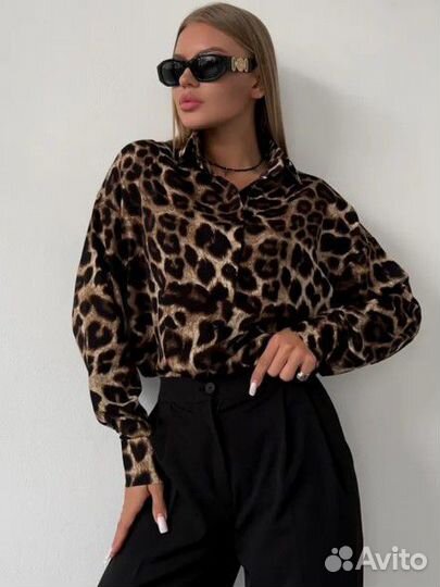Леопардовая рубашка 46 48