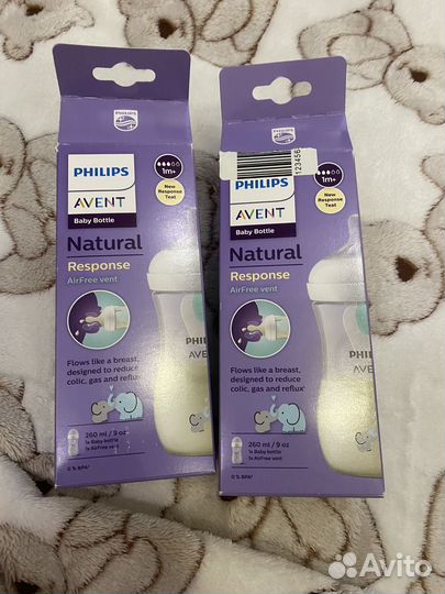 Бутылочки avent natural антиколиковые