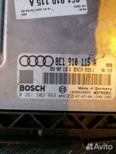 Блок управления двигателем BWE 8E1910115A Audi A4