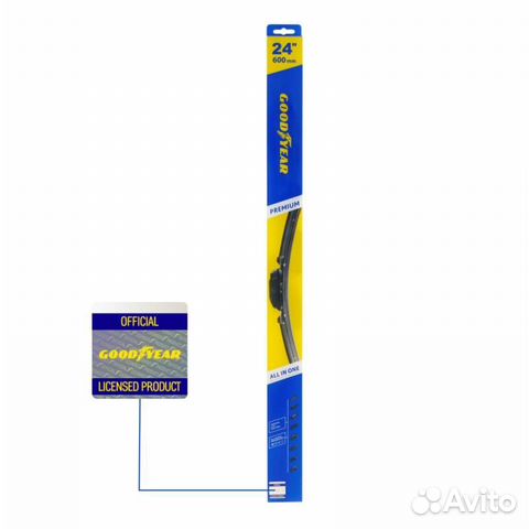 Щетка стеклоочистителя бескаркасная premium 600мм