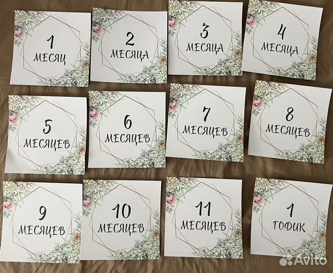 Карточки для фотосессии новорожденных